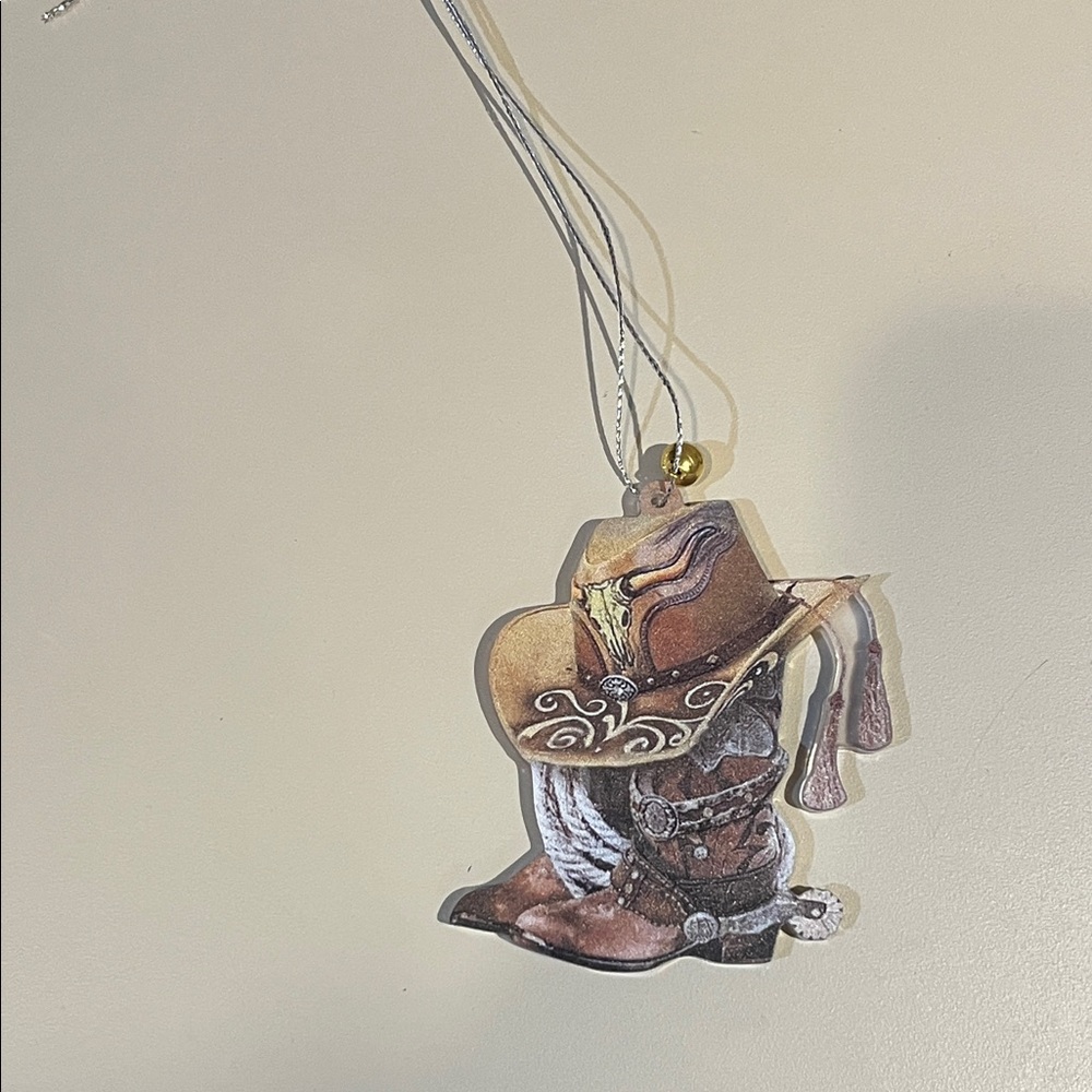 Western Cowboy Hat and Boots Ornament new
